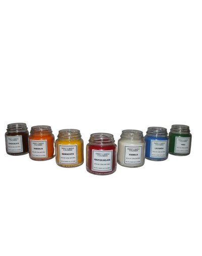 Velas aromaticas compota blancas aroma vainilla