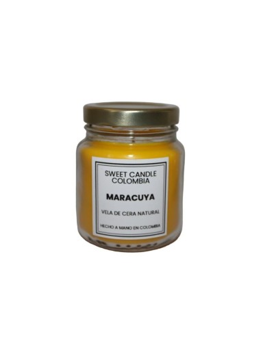 Velas aromaticas compota amarillas aroma maracuyá