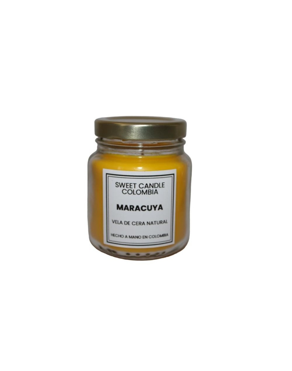 Velas aromaticas compota amarillas aroma maracuyá
