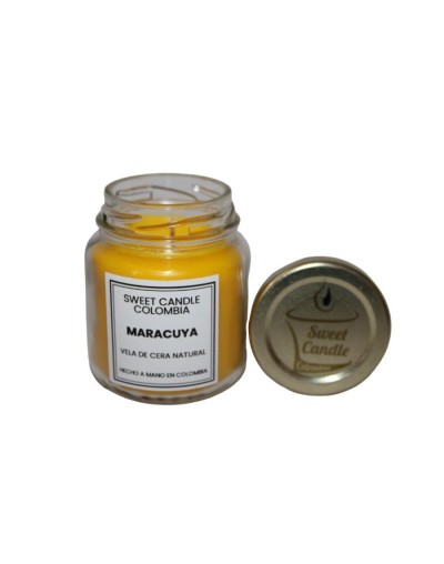 Velas aromaticas compota amarillas aroma maracuyá