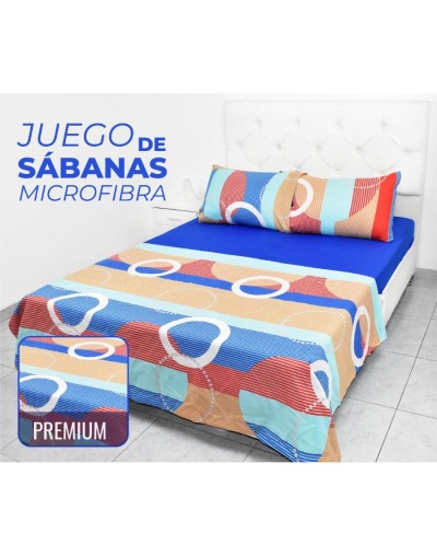 Juego de sábanas en microfibra de 1.40 m con estilo funny