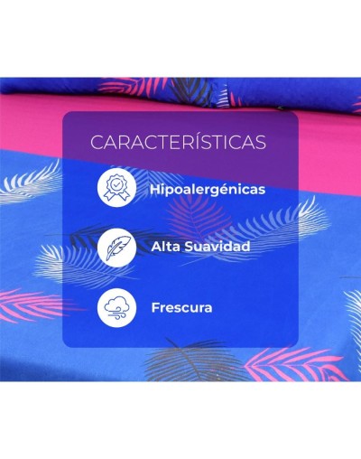 Juego de sábanas en microfibra de 1.40 m con estilo fashion