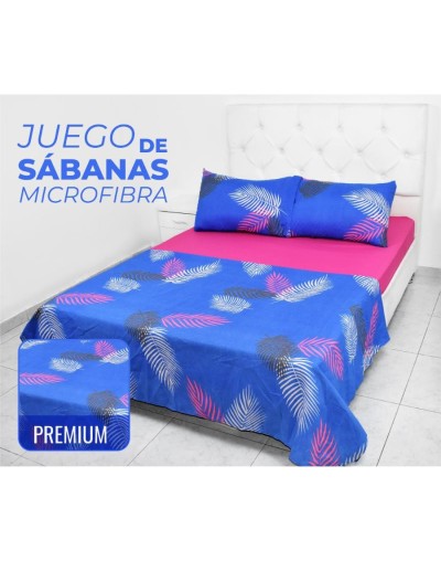 Juego de sábanas en microfibra de 1.40 m con estilo fashion