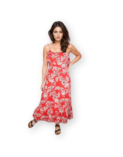 Vestido Rojo Estampado