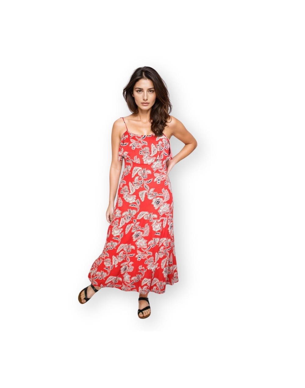 Vestido Rojo Estampado