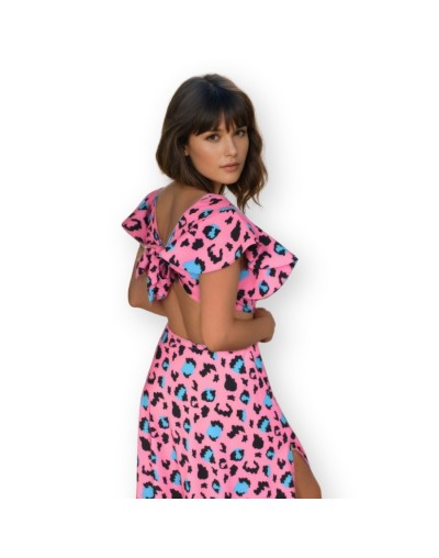 Vestido Leopardo Rosa
