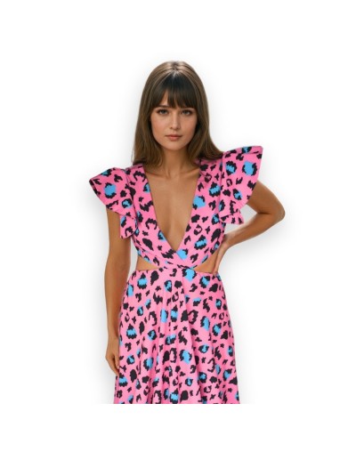 Vestido Leopardo Rosa