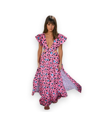 Vestido Leopardo Rosa