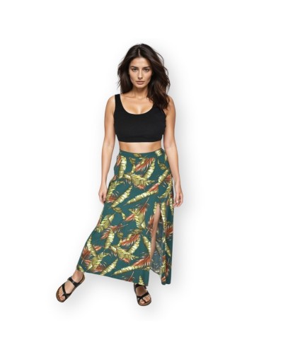 Falda tropical verde