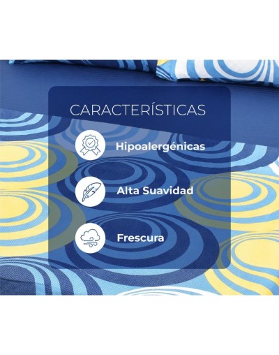 Juego de sábanas de 1.40 m en microfibra con estilo funny