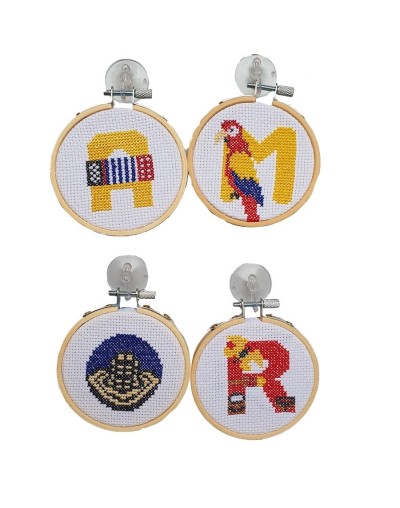 Kit Punto de Cruz - AMOR Colombia - Aro 3 pulgadas