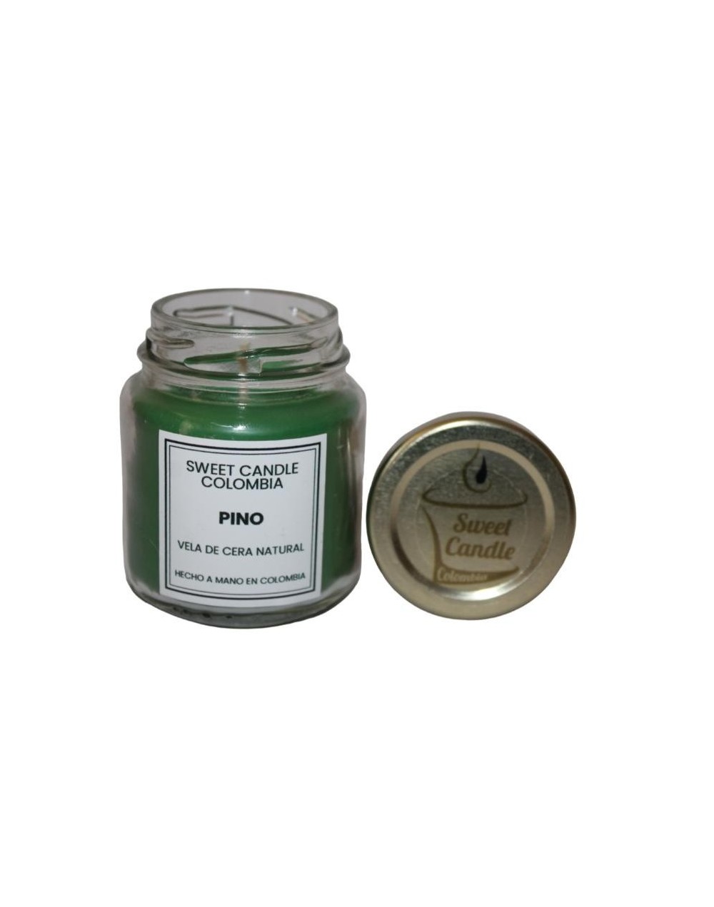 Velas aromaticas compota verdes aroma pino