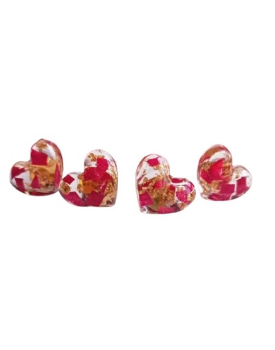 Mini topitos corazón pétalos eternos