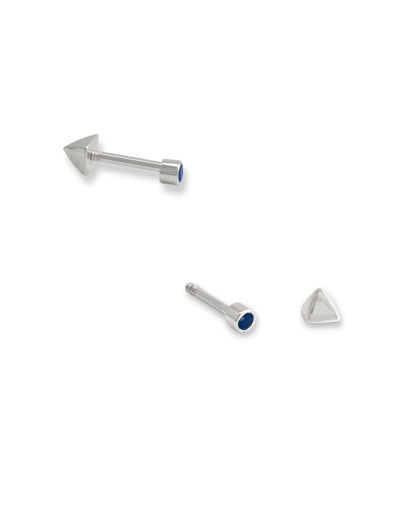 Piercing recto labret zafiro natural