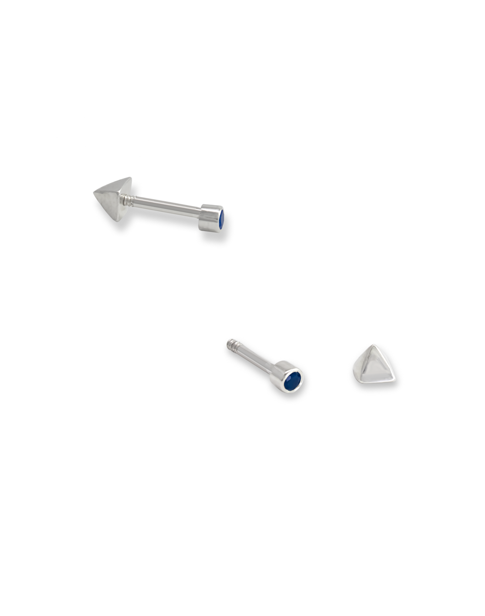 Piercing recto labret zafiro natural