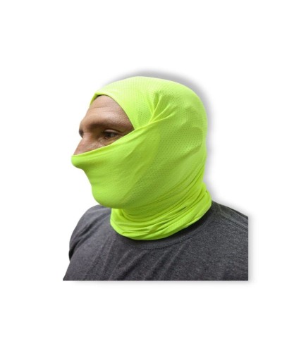Cuello microperforado verde neon