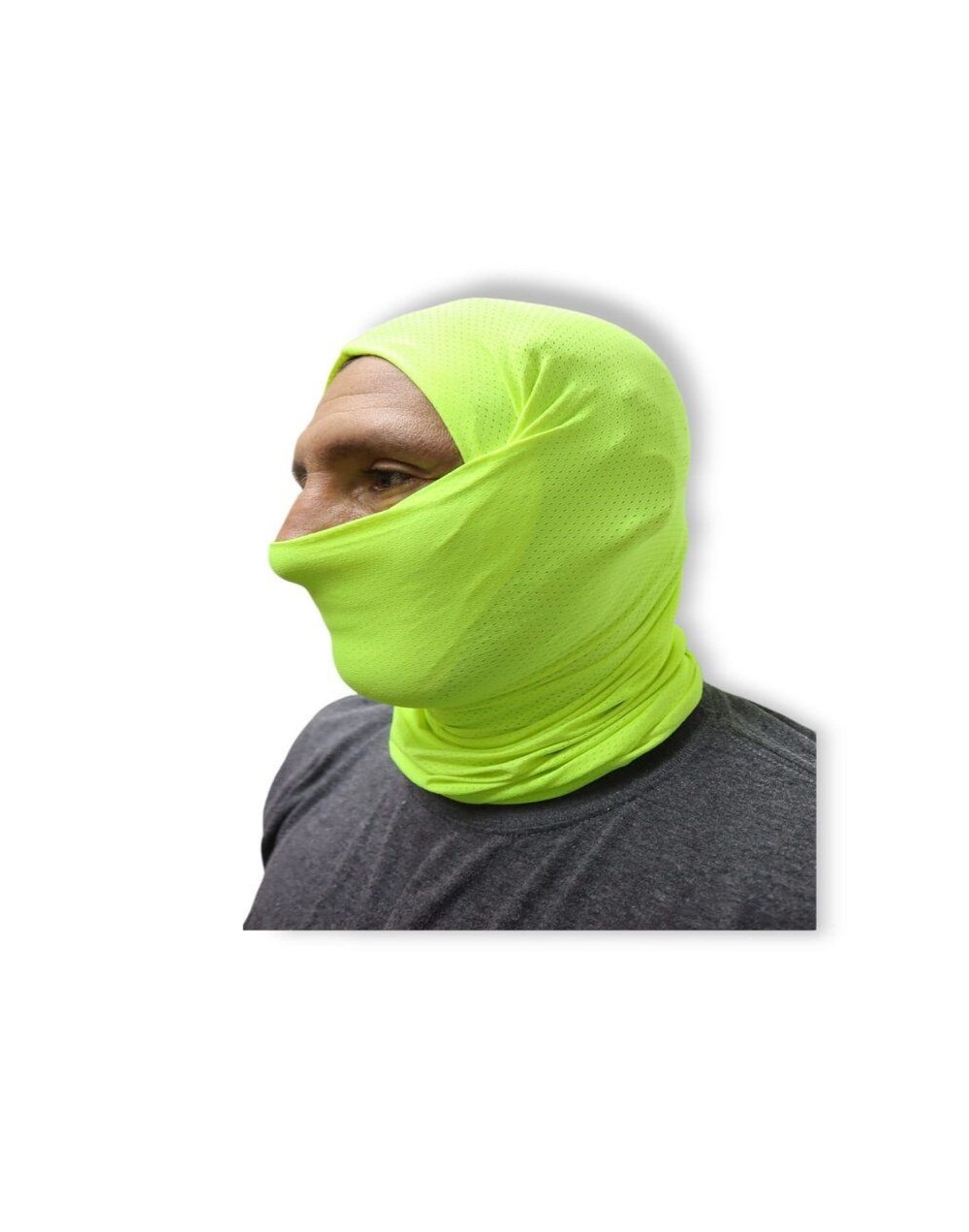 Cuello microperforado verde neon