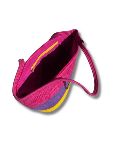 Bolso en cordón tricolor mimada