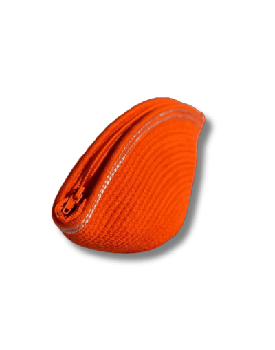 Bolso en cordón cosmetiquera naranja mimada