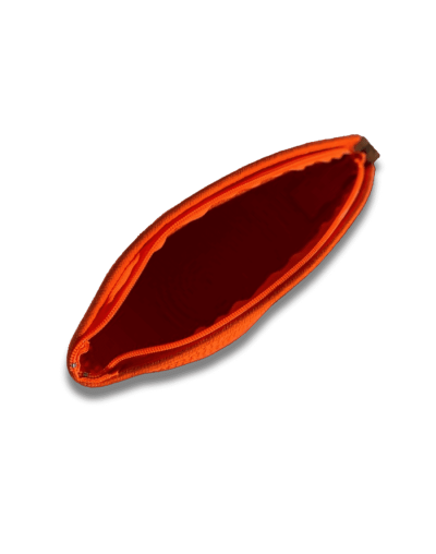 Bolso en cordón cosmetiquera naranja mimada