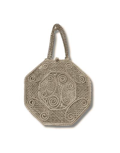 Bolso en palma de iraca octagonal caracol mimada
