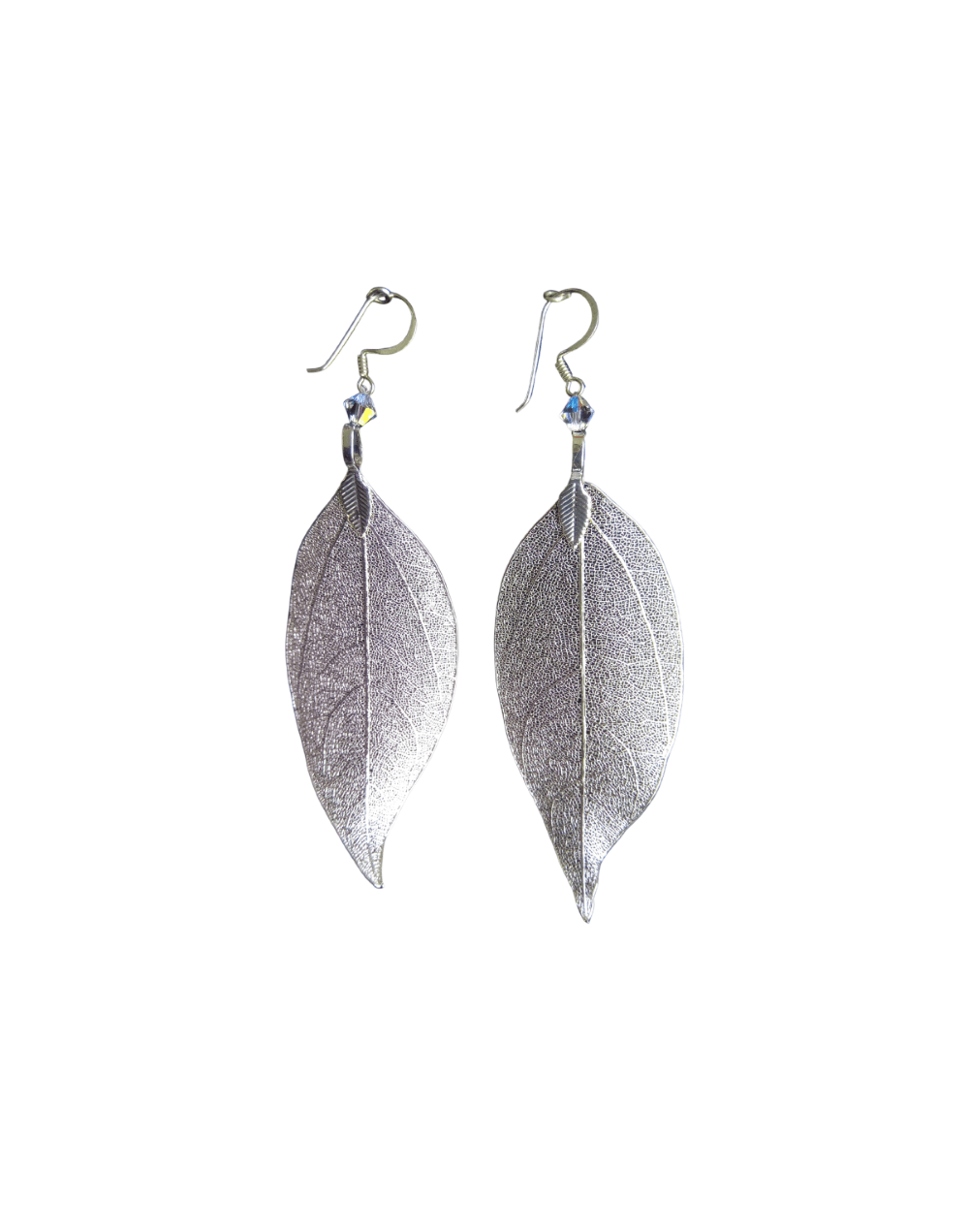 Aretes hoja plata
