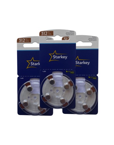12 PILAS AUDITIVAS N 312 MARCA STARKEY