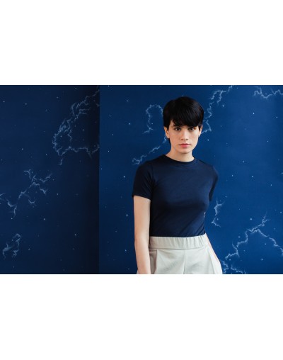 Camiseta manga corta azul