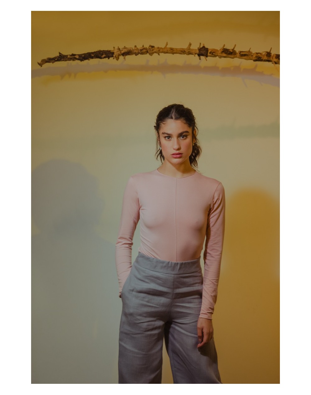 Camiseta vena rosa