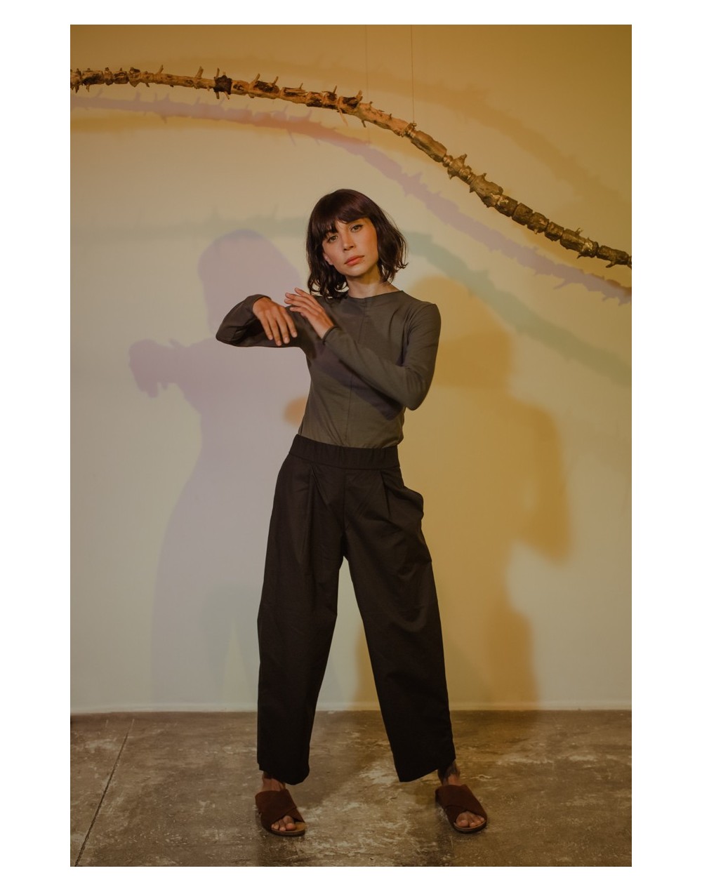 Camiseta vena gris