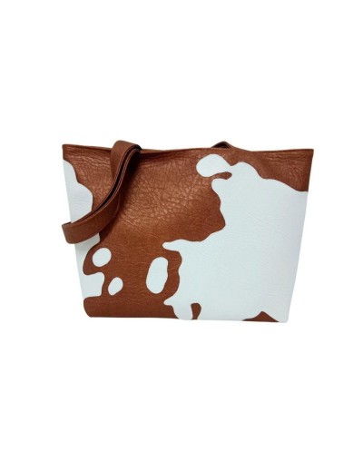 Bolso artesanal cow cafe