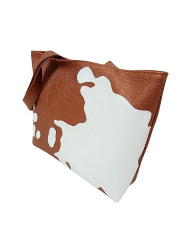 Bolso artesanal cow cafe