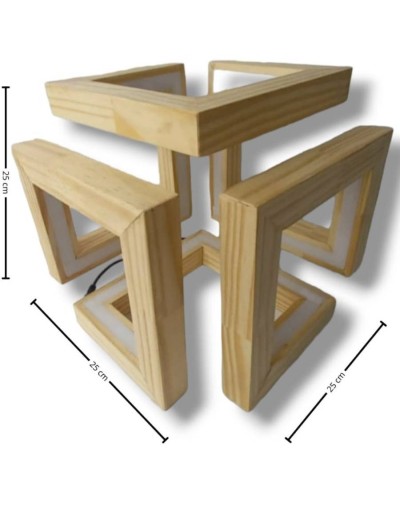 Lampara de mesa ipsilon lacada al natural