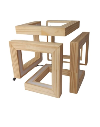 Lampara de mesa ipsilon lacada al natural