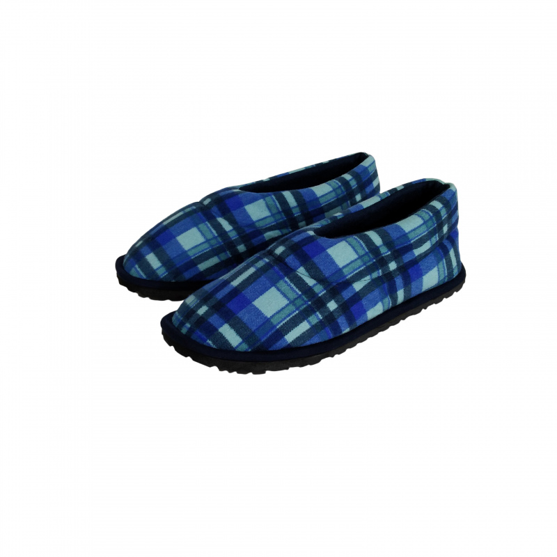 Pantufla caballero tipo zapato Escoces Azul