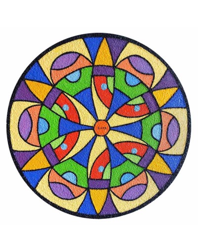 cuadro, mandala, colores vivos
