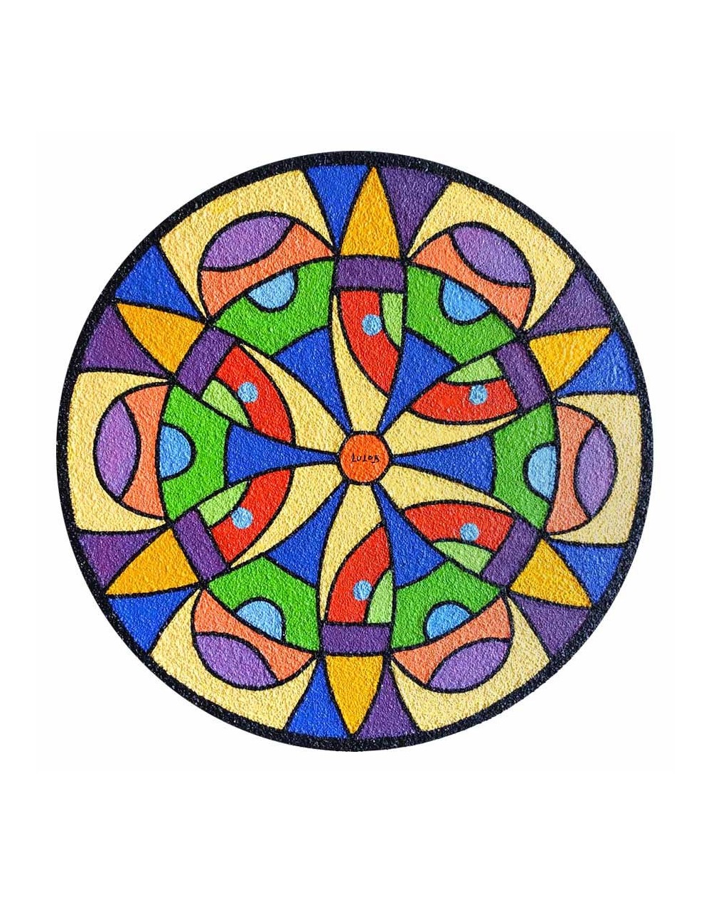 cuadro, mandala, colores vivos