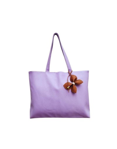 Bolso artesanal color lila