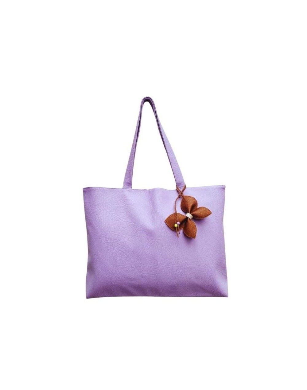 Bolso artesanal color lila