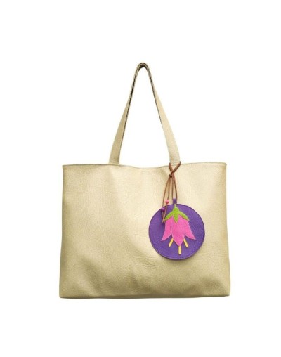 Bolso artesanal campanita perla