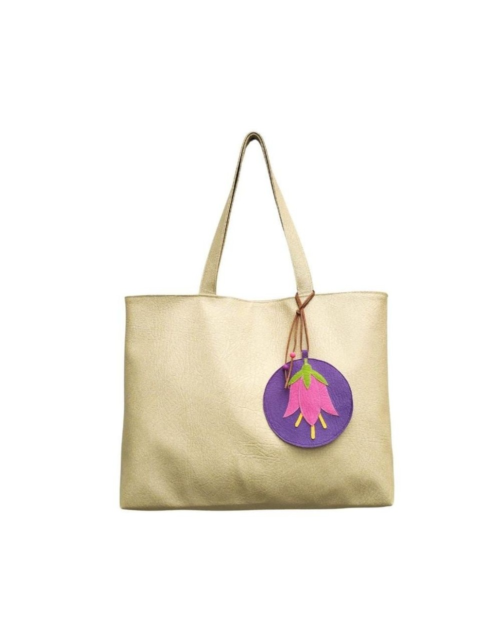 Bolso artesanal campanita perla