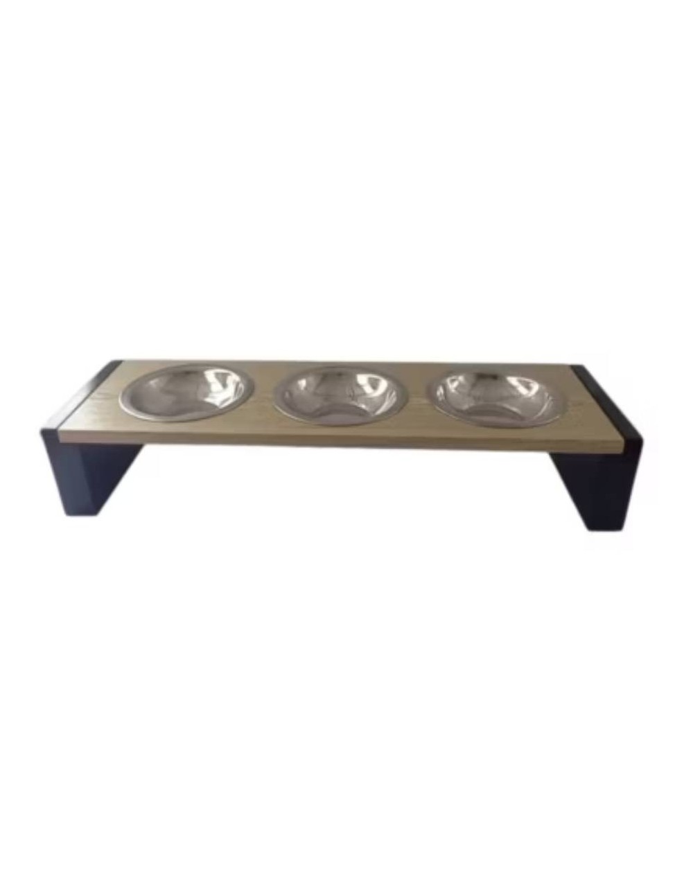Comedero para mascota Athos gris claro 3 platos