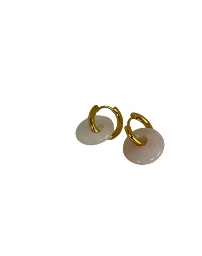 Aretes aro rosa