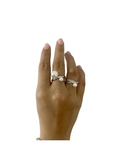 Anillos luna llena plateado