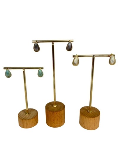 Aretes gota brillos mediana