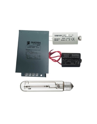Kit armado sodio 400w 208v/220v marca inadisa con bombillo shp