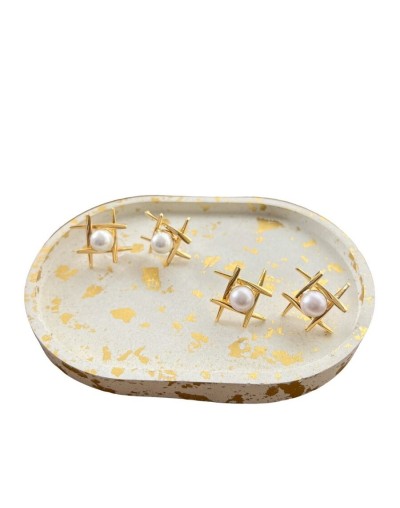 Aretes perla estrella