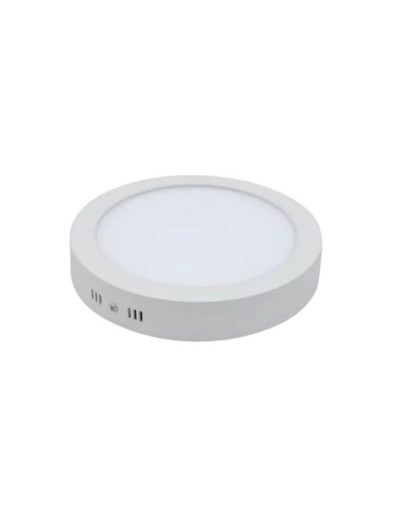 Panel Led Redondo Sobreponer 12W Luz Blanca