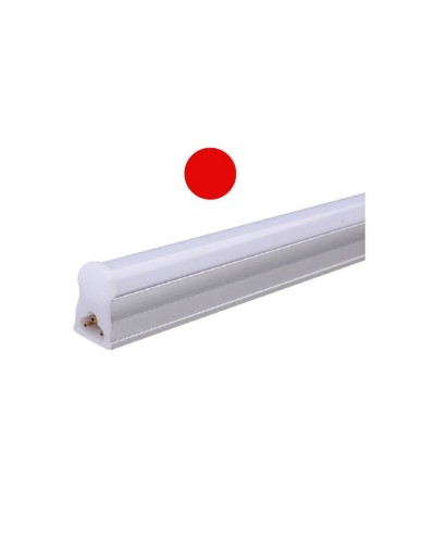 Lampara t5 led 9w 60cms luz color rojo