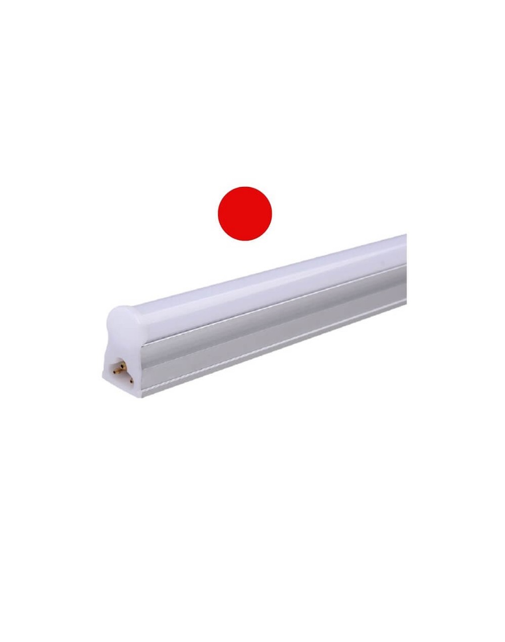 Lampara t5 led 9w 60cms luz color rojo